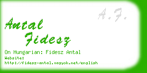 antal fidesz business card